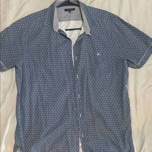 Ted Baker Blue and White Dot Casual Shirt
